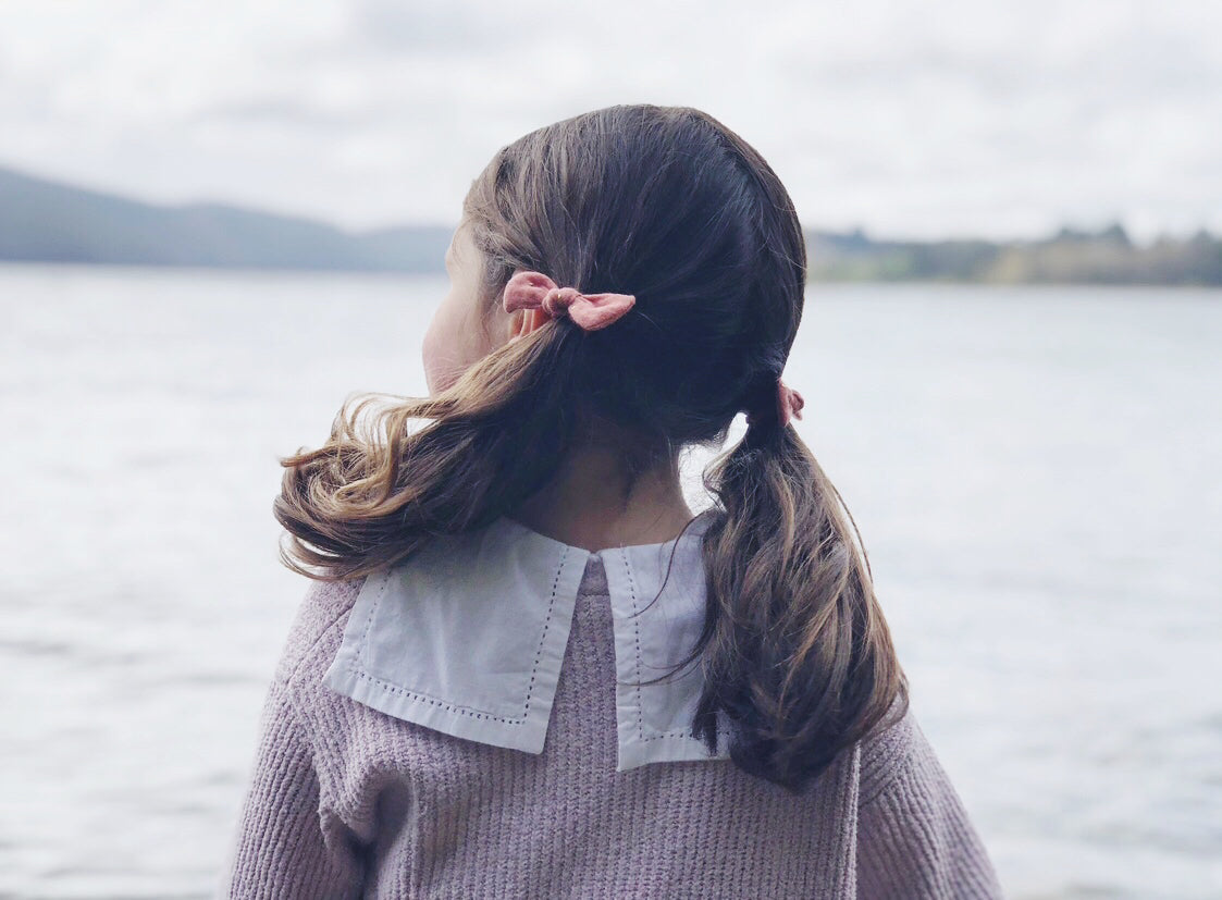 Orejita de oso - Gasa terracota puntos dorados