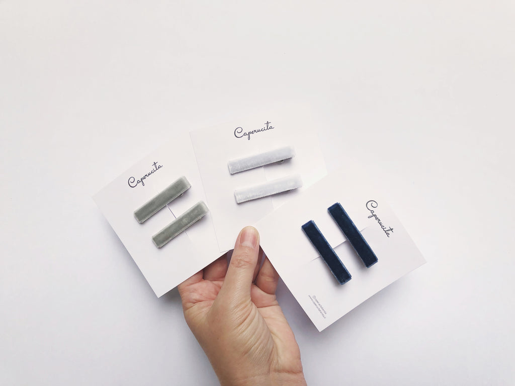 Clip terciopelo - Azul marino